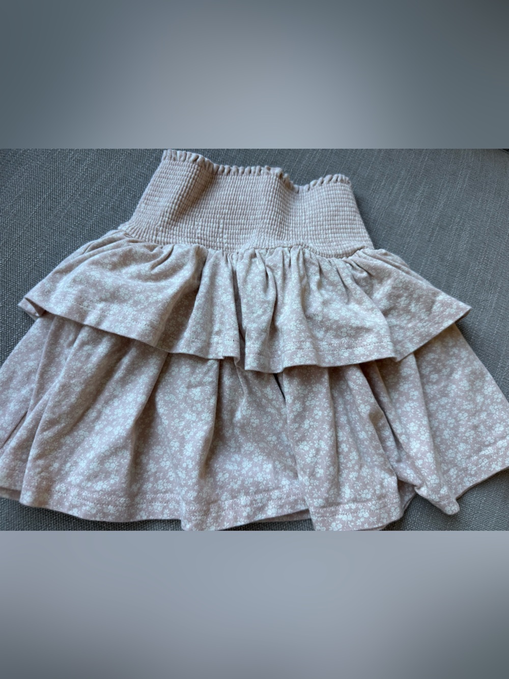 Jamie Kay Dusty Rose Floral Smocked Tiered Skirt